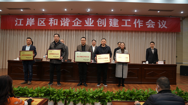 9游会官方网站医药应邀参加武汉市江岸区和谐企业表彰大会